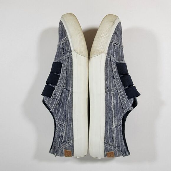 Blowfish Women's Size 8.5M Maura Blue White Striped Casual Sneakers - Picture 2 of 6
